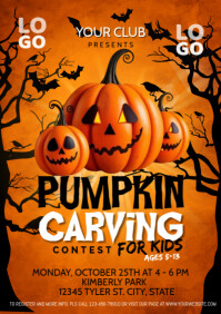 Jingga Pumpkin Carving Contest A4 Template