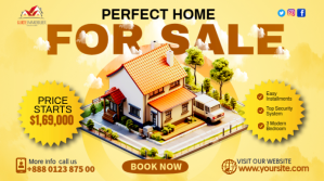 Orange Real Estate Sale Digital Display Template