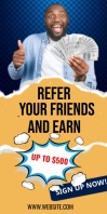 Orange Maximalist Refer And Earn Roll Up Bann template