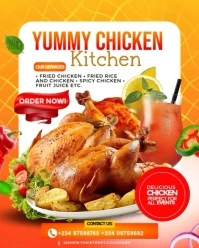 Orange Maximalist Restaurant Food Menu Template  Instagram Portrait