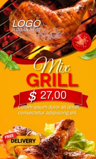 Orange Maximalist Restaurant Menu Us Legal template