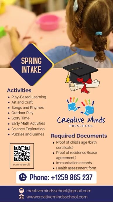 New Intake Poseter Design Copy of Orange Maximalist School Intake Ad Instagram Reel | PosterMyWall