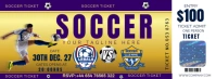 Orange Maximalist Soccer Ticket Facebook Cover Photo Facebook-Cover template