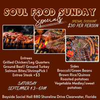 Orange Maximalist Soul Food Sunday Specials Instagram Post template