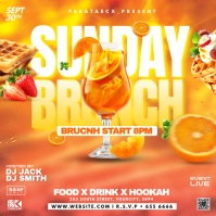 Orange Maximalist Sunday Brunch Creative Design For Your Business Instagram Post template