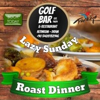 Orange Maximalist Sunday Roast Instagram Post template