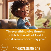 Orange Maximalist Thank You God – 3d Animated Faith Inspiration Instagram Post template