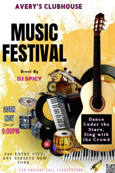 Orange Maximalist This Is An Event Flyer Promoting A Musical Gathering ...