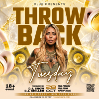 Kuning Throwback Club Event Message Instagram Template