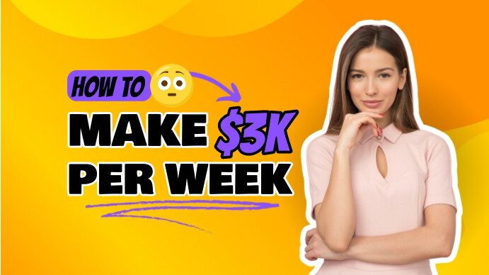 Orange Maximalist Thumbnail Youtube Thumbnail template