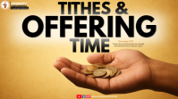 Orange Maximalist Tithes And Offering Time Youtube Thumbnail template