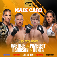 Orange Maximalist Ufc 324 Two Title Fights Instagram Post template