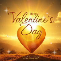 Orange Maximalist Valentine  Instagram Post template