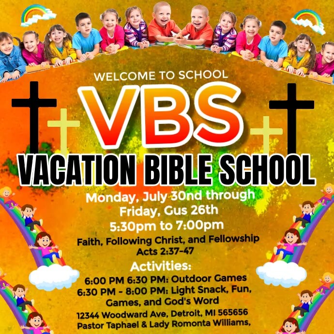 Copy of Orange Maximalist Vbs Instagram Post | PosterMyWall