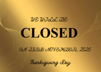 Orange Maximalist We Will Be Closed  Postcard template