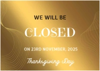 Orange Maximalist We Will Be Closed  Postcard template