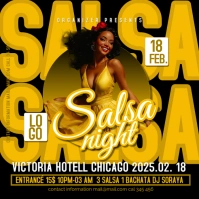 Orange Maximalist Yellow Black  Instagram Post template