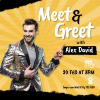 Orange Meet And Greet Instagram Post template