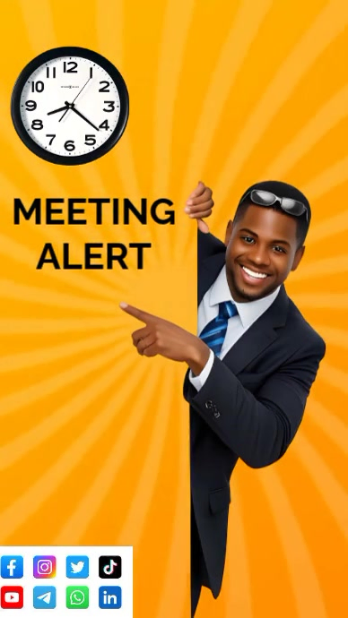 Plantilla de Orange Meeting Alert Instagram Reel Video | PosterMyWall