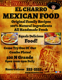 Orange  Mexican Restaurant Ad Flyer Flyer (us Letter) template