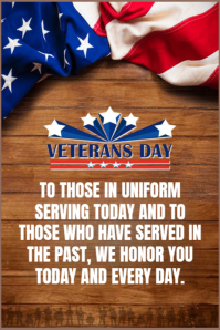 Orange Modern & Minimal #veteran Day Pinterest Graphic template