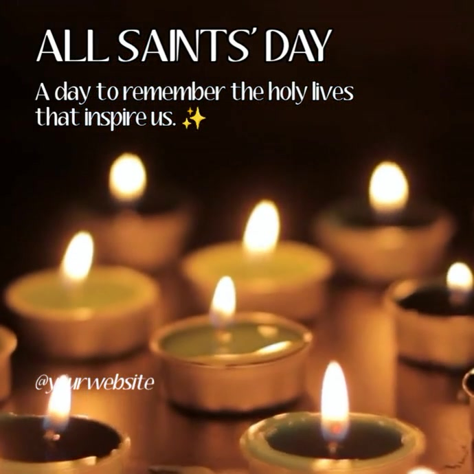 Orange Modern & Minimal All Saints Day Instagram Post Template ...