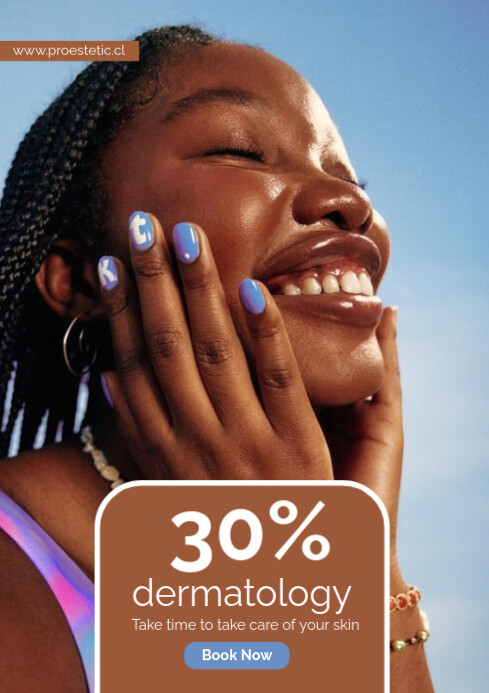 Orange Modern & Minimal Beauty And Dermatology Poster A3 Template ...