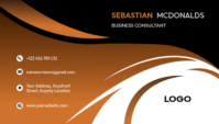 Orange Modern & Minimal Business Card Business Card template