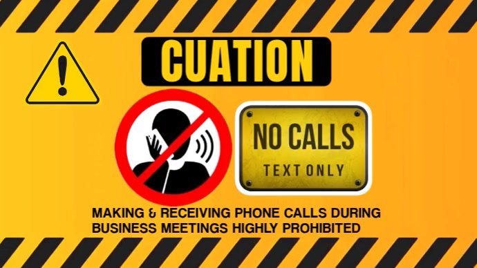Orange Modern & Minimal Caution, No Calls, Text Only Youtube Thumbnail ...