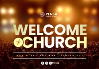 Orange Modern & Minimal Church Flyer A4 template