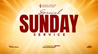 Orange Church Service Twitter Post Template
