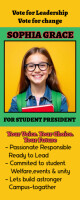 Orange Modern & Minimal Class President Campaign Roll Up Banner 2' × 5' template