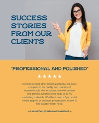 Orange Modern & Minimal Client Testimonial Instagram Portrait template