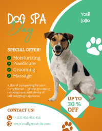 Orange Dog Spa Promotion Flyer Template