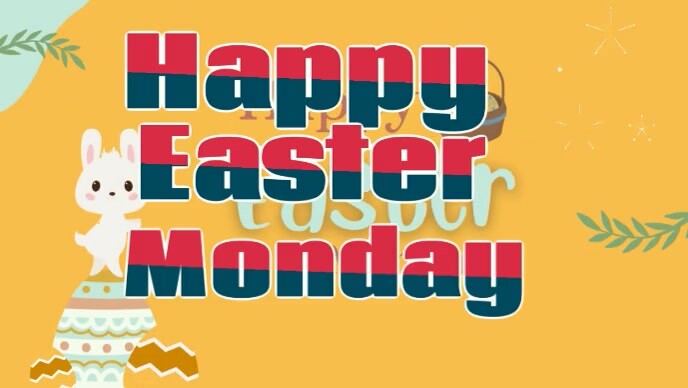 Orange Modern & Minimal Easter Monday Youtube Thumbnail template