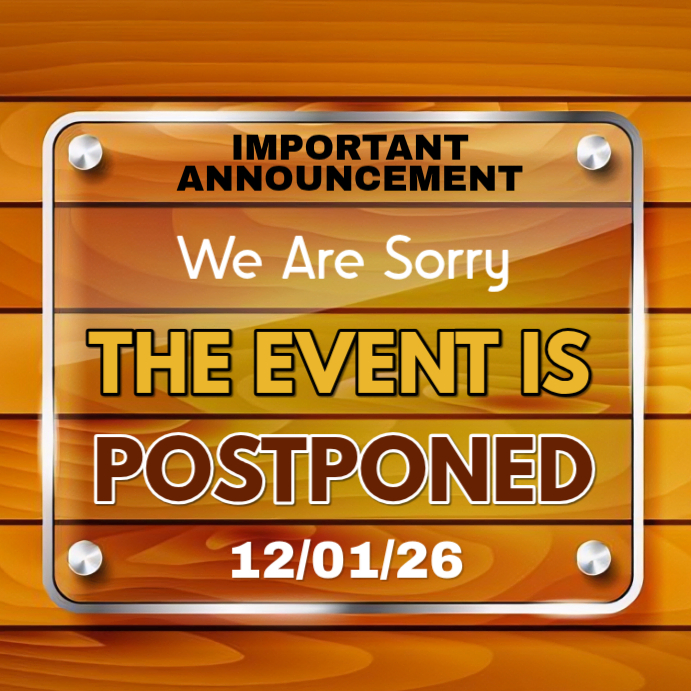 Event Postponement Instagram Ad Template | PosterMyWall