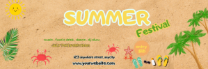 Brun Summer Festival Twitter-header Template
