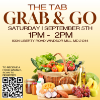 Orange Food Distribution Event Wpis na Instagrama Template