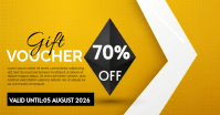 Orange Gift Voucher Facebook Shared Image Template