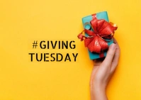 Orange Modern & Minimal Giving Tuesday  Postcard template