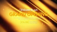 Orange Modern & Minimal Grand Opening Digital Display (16:9) template