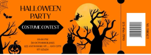 Naranja Halloween Party Zdjęcie w tle na Facebooka Template