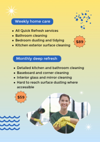 Orange Home Cleaning Services A4 Template - Page 3