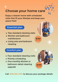 Orange Home Cleaning Services A4 Template - Page 4