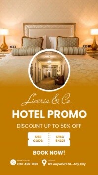 Orange Modern & Minimal Hotel Promo Reel Instagram template