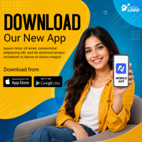 Jingga Mobile App Promotion Iphosti le-Instagram Template