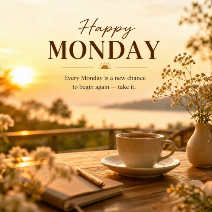 Orange Modern & Minimal Monday Motivation Instagram Post Template ...