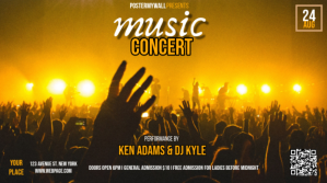 Orange Modern & Minimal Music Concert Pos Twi template