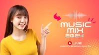 Orange Modern & Minimal Music Mix Digital Dis template