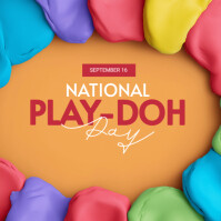 Orange National Play-Doh Day Pos Instagram Template